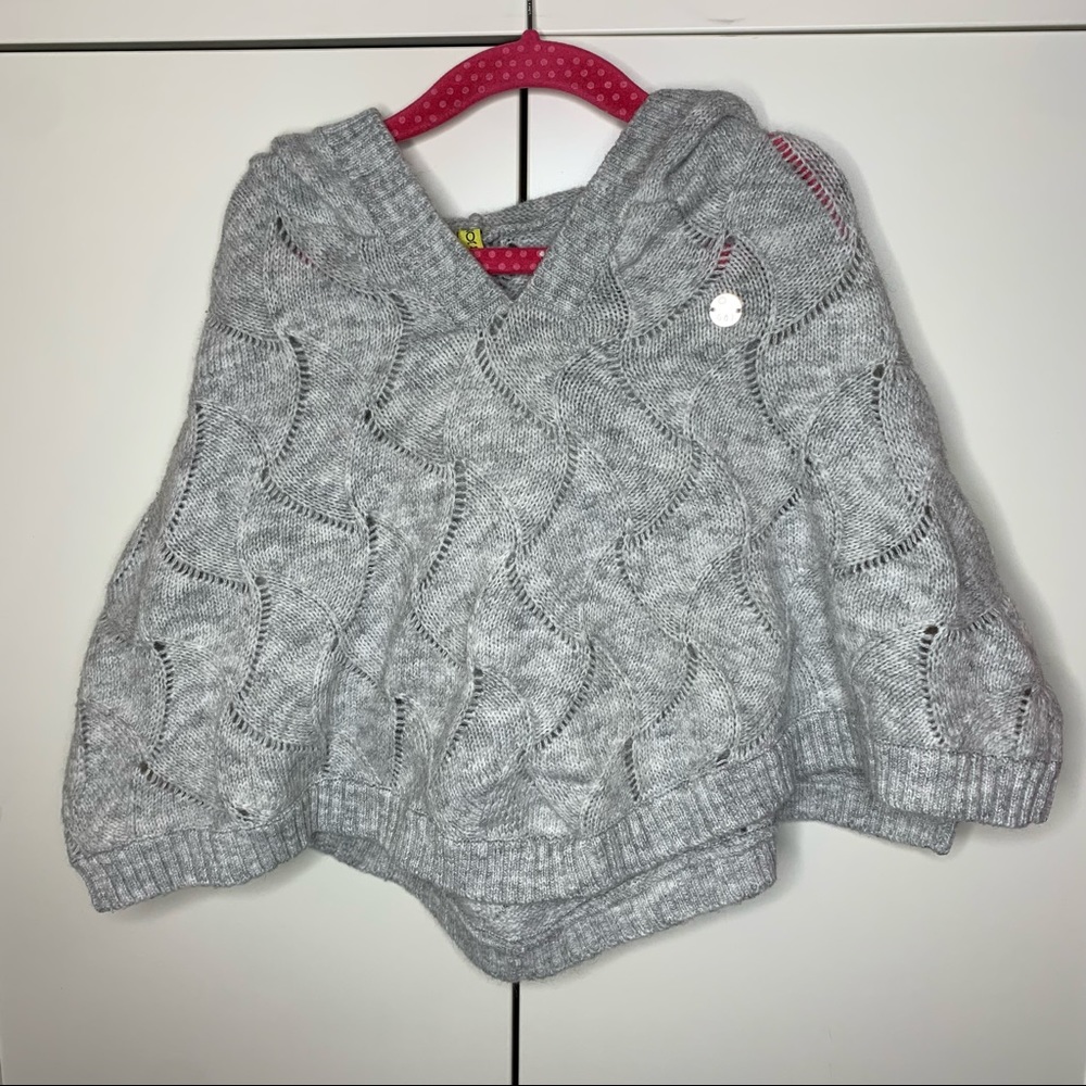 Gini & Jony Open Weave Sweater Hooded Parka
